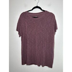 American Eagle Soft & Sexy Slub Short Sleeves Maroon Red Size Medium